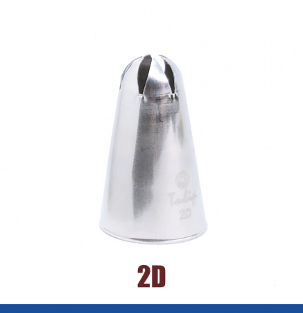 Кондитерская насадка 2D (852) Tulip™ закрытая звезда, 6 лучей, Ø 4-14 мм, Korea