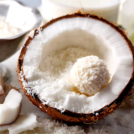 Кокосовая стружка, натуральная без добавок и сахара fine 65% | 100 г - 1 кг