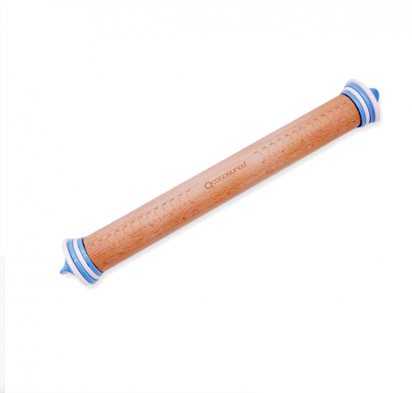 Скалка деревянная с ограничителями толщины 2-10 мм | размер: 43*7 см