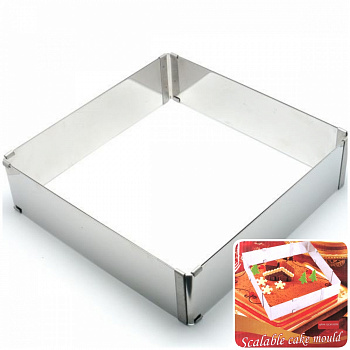 Форма для выпечки металлическая раздвижная |15-28 см, высота 5 cм