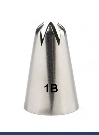 Кондитерская насадка 1B закрытая звезда ∅ 18 мм, 6 лучей, Эконом