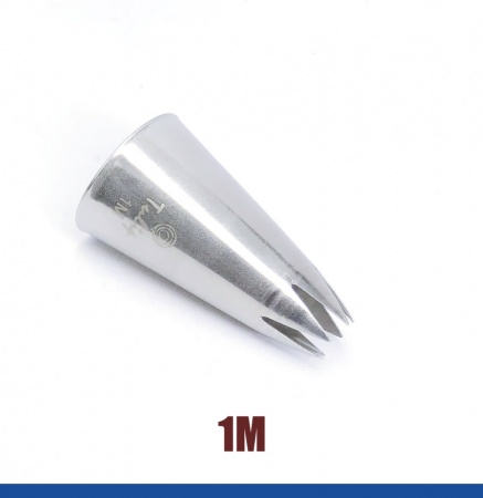 Кондитерская насадка 1M Tulip™ полузакрытая звезда, 6 лучей, Ø 7-13 мм, Korea