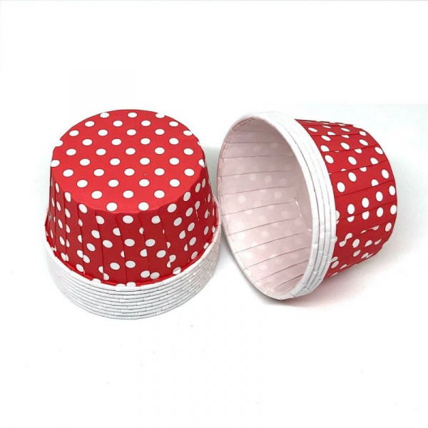 Бумажная капсула усиленная для выпечки капкейков Ø низ 6, см верх 4 см | 100 шт с Печатью