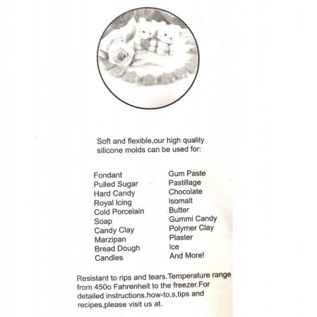 Молд силиконовый (вайнер) Бутон и Листья (мини)