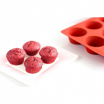 Форма для выпечки силиконовая Капкейк 6 фигур 68*35 мм