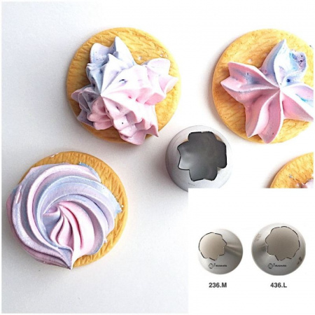 Насадка открытая звезда №236, 436 | Роза Твист (8 лучей) - Standard open star tip #236, 436 | Rose Twist | by Tulip Workshop