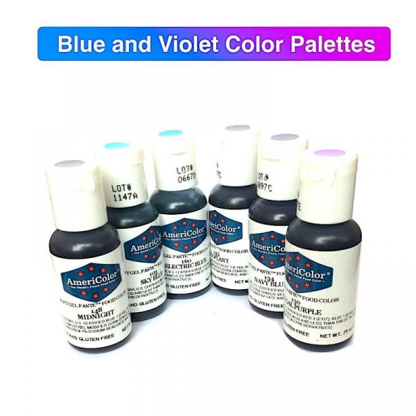 Красители гелевые Америколор Синяя палитра 21 г. | Blue and Violet