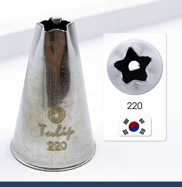 Кондитерская насадка 220 Tulip звезда закрытый центр сирень